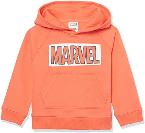 Amazon Essentials Disney | Marvel | Star Wars | Frozen | Princess Felpa con Cappuccio in Pile Bambine e Ragazze, Marvel Logo, 10 Anni