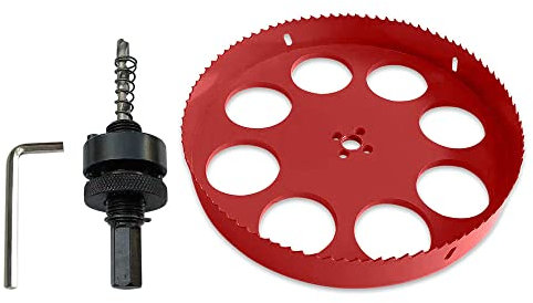 TUNEZ® Lochsäge M42 Bi-Metall Lochschneider Set mit Sechskant Dorn und Zentrierung Metallbohrer Lochsäge Kit für Holz Metall Gipskarton Eisenblech Rohr Kunststoff (235 MM)