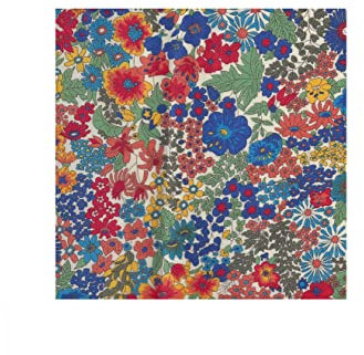 Tissu Liberty Fabrics Margaret Annie Fleurs bleues et rouges