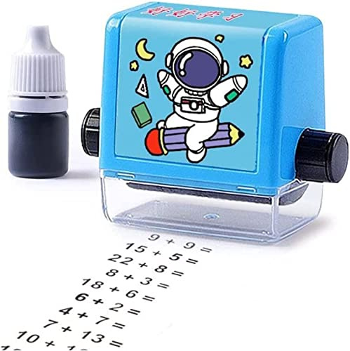 Roller Digital Teaching Stamp, 1-100 Teaching Math Rolling Stamp Reusable Addition and Subtraction Teaching Stamp for Teachers Homeschool Primary School (Addition)