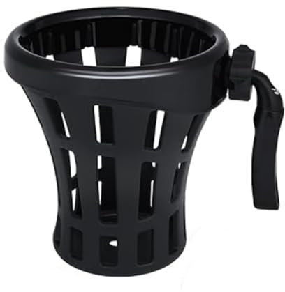 Otilli Nouveau Porte - gobelet Moto 22mm 25mm 32mm Calibre pour la Plupart des modèles de Moto pour Harley pour Honda pour Yamaha Porte - gobelet Moto (142mm Noir)
