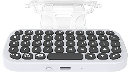 Ciciglow Teclado Inalámbrico Bluetooth Mini para PS5 - Accesorio de Chat Con Soporte de Clip para Controlador