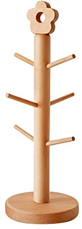 Pmandgk Porte-tasses en bois de hêtre pour tasses à café, thé, cuisine, rangement de , A