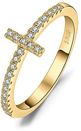 JewelryPalace Kreuz Wickelring Verlobungsring Unendlichkeit Promise Eheringe Ring Silber 925 Damen, Zirkonia Trauringe Damenring Hochzeitsringe Stapelring Ringe Set, Damen Schmuck Vergoldet 59