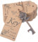 Aokbean 100 Pezzi Chiave Apribottiglie Bomboniera Rosone a Forma di Set per Battesimo/Matrimonio/Festa con Biglietto di Ringraziamento e Catenina (Rame Antico)