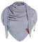 KNIT FACTORY - Lola Dreieckstuch - Fein Gestrickter Damen Schal - Tuch Schal - Für Frühling und Sommer - Baumwollmix - Steel - 190x85 cm