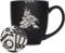 Rico Industries NHL Hockey Arizona Coyotes Bistro-Tasse, 425 ml, lasergraviert, mattschwarz, Keramik, für heiße oder kalte Getränke