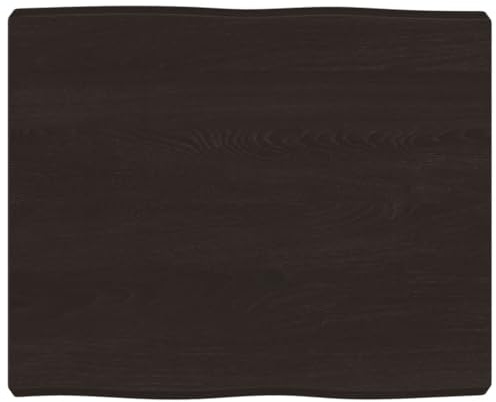vidaXL Tischplatte 60x50x(2-6) cm Massivholz Behandelt Baumkante