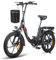 Fafrees F20 E Bike Klapprad 20 Zoll, Elektrofahrräder Fatbike 250W 25km/h, Pedelec Faltbares36V 16Ah Akku, E-Fahrrad Reichweite bis zu 60-130km, City E-Bike Herren Damen, Schwarz