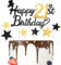 Glitter Happy Birthday Cake Topper Black Gold Gliter Happy 21st Birthday Cake Topper for Boys 21st Birthday Cake Decorations 7PCS by RichMoho