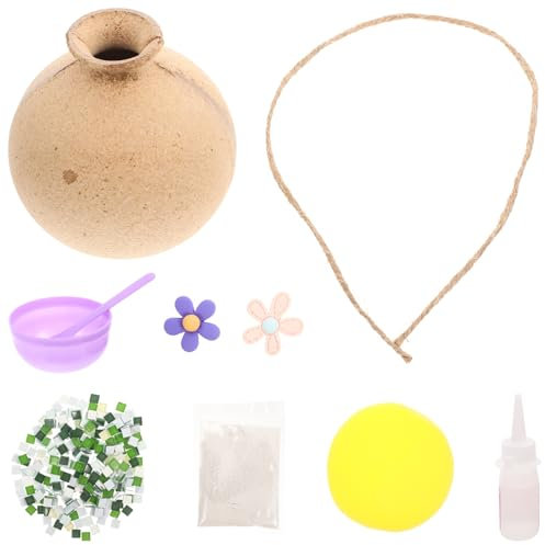 GOOHOCHY 1 Satz Mosaikvase Hand vase handgemachte Vase Ornament Wohnkultur Heimtextilien-Mosaik-Vase Trockenblumenbehälter selber Machen Anlage schmücken Tischblume Dekorationen Kind