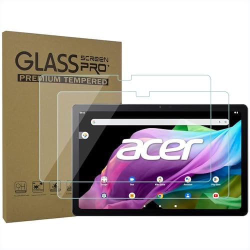 AKNICI 2-Pack Tempered Glass Screen Protector for Acer Iconia Tab P10 Tablet 10 Inch, Ultra Clear Transparency Anti-Scratch 9H Hardness