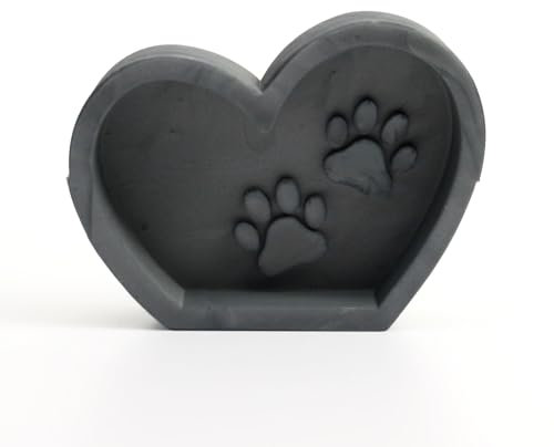 Kreative Feder Handgefertigte 3D Silikon-Form „Herz mit Pfoten“ zum Basteln handgegossener Deko (M)