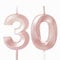 Rose Gold 30th Birthday Candles - Number 30 Candles for Cake, 30th Birthday Cake Toppers
