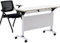 Konferenztisch，Besprechungstisch Konferenztisch und Stühle, Besprechungstisch mit leisen Rollen, mobile Konferenztische mit leisen Rollen, mobiler Konferenztisch und 1 Stuhl-Set, 160 x 60 x 75 cm