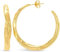 ARS-ARGENTI Creolen Ohrringe Damen Mädchen Sterling Silber 925 Gold 18K - hypoallergen (Edle Classic Creolen mit Schwung AUBREY Edelstahl 18K vergoldet 38x1mm)