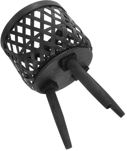 BESPORTBLE Woven Planter Basket Rattan Plant Pot Rack Wood Plant Pot Holder for Succulents and Flowers