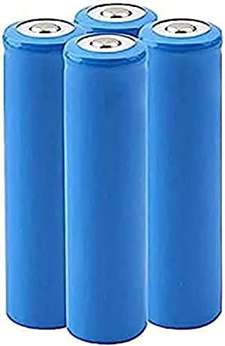 gudongping 4 Pcs 3.7 Ion 5000mah Large Capacity ICR Top Batteries for LED Flashlight Torch, Head Lamp,Doorbells