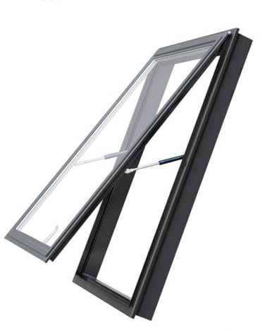 Aluminium-Dachfenster mit Multi-Winkel-Sicht und individueller Größe (800 mm x 1100 mm), ideal für Tagesbeleuchtung, Keller und Dachfenster (manuelle Version)