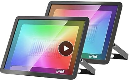 Foco Led Exterior, 30W 50W 100W Proyector IP66 Proyectores Inteligentes Led Etapa De Jardín RGB Color Luz Blanca Fría Cálida,para patios, garajes y más(50W)