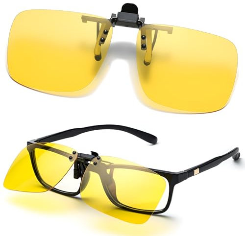 AONAYO Nachtfahrbrille,Geeignet FüR BrillenträGer Nachtsichtbrille,Reduziert Blendung,HochauflöSendes Sichtglas Nachtsichtbrille FüR Autofahrer,Geeignet FüR Diejenigen,Die Oft Nachts Fahren