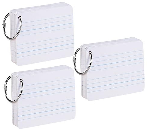 CIYODO 3stücke Englische Wortkarte Mit Pinyin Für Schüler Blankokarte Doppelseitig Beschreibbar Hochwertiges Papier Umweltfreundlich Und Sicher Für Eisenringe Praktisch Als Grußkarte Lese