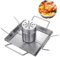 Vertical Beer Can Chicken Roaster Set, Stainless Steel Turkey Rack & Drip Tray for BBQ and Oven
