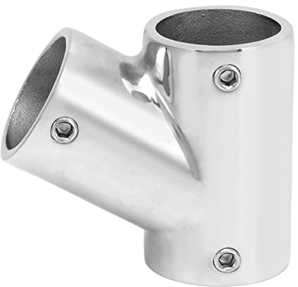 Duimimi Bootsgeländer-Hardware, 316 Edelstahl 60° T-Stück-Verbinder Handlaufbeschlag, Marine Grade Bootsbeschlag, Bootshandlaufverbinder für Yacht, Schiff, aufblasbare Yacht