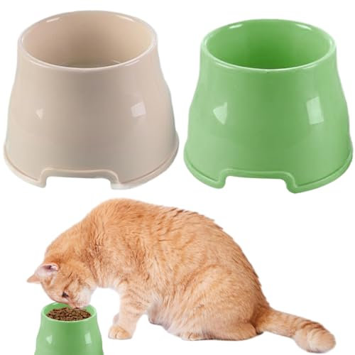Spaniel Bowls for Dogs Long Ears, 2Pcs Elevated Dog Bowls, Non-Slip PP Long Ear Dog Bowl High Capacity for Cocker Spaniels, Beagles, & -Eared Breeds