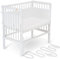 FabiMax Baby Beistellbett für Boxspringbetten, stufenlos höhenverstellbar, Buchenholz massiv weiß lackiert (mit Matratze Comfort, Weiß)
