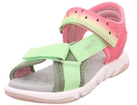 Superfit Mädchen und Jungen Sandalen Pebbles, Kinder Sandalen, Weite: Mittel, No Membrane, offene Schuhe, Strandschuhe, HELLGRÜN/ROSA (500), 30 EU