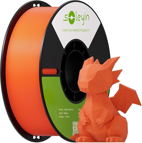 Creality Soleyin PLA Filament 1.75mm Orange, 3D Drucker Filament 1kg 30-300mm/s, für die meisten 3D-Drucker Creality Ender-3 K1 K1C K2 plus Hi (Orange)