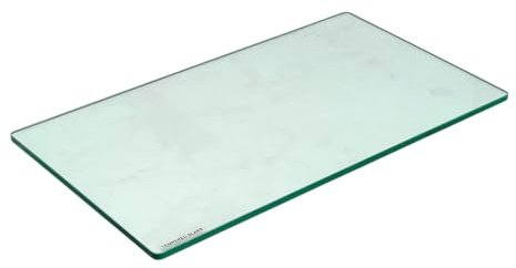 Shoplines Supplies Pack of 5 Glass Shelf Panel 400 x 250 x 6mm | Strong Tempered Glass with Rounded Corners | Modern Floating Display for Wall Use