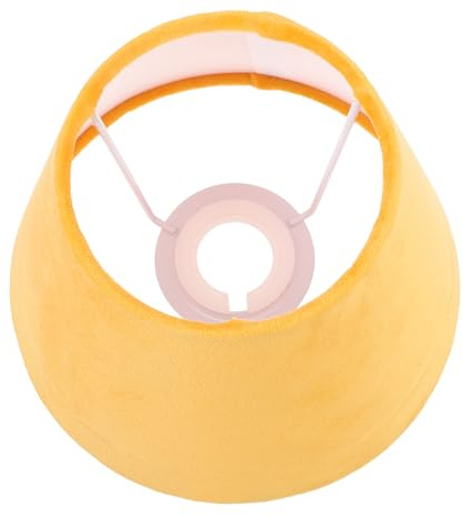 Gadpiparty Tischlampe Lampenschirm Ersatzschirm Gelb 17x13cm Samt mit E27 E14 Fassung Geeignet für Schreibtisch und Nachttisch