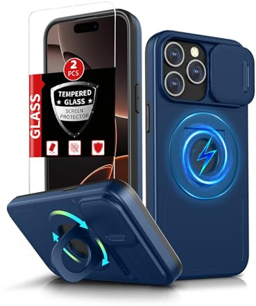 FRLMOOES for iPhone 16 Pro Max Case Magnetic ,with Kickstand + Camera Cover