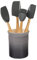 LE CREUSET Silicone Craft Series Ensemble d'ustensiles avec Pot en grès, 5 pièces, huître