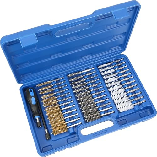 Condor Werkzeug 9500 | Bürsten-Satz | 38-tlg. | Stahl/Nylon/Messing-Besatz | ø 8-19 mm | Rundbürsten | Drahtbürsten | Reinigungsbürsten | Profi Werkzeug