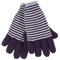 HEAT HOLDERS - Ladies Cute Striped Fairisle Warm Knitted Fleece Lined Winter Thermal Gloves (M/L, Purple (Oslo))