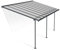 Palram Canopia Sierra Patio Veranda 3x5.46 Garden Canopy - Aluminum Lean to Pergola (3X5.46, Grey)
