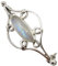 SilverStarJewel 925 Solid Silber Regenbogen Mondstein Brosche 5,1 cm Herren Edelsteinschmuck
