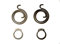 Set für Türgriff-Reparaturen: 2 Federn (2,25 Umdrehungen x 1,8 mm Dicke) und 2 Sicherungsringe (13,7 mm), ein Set (2 Federn und 2 Sicherungsringe)