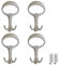parpyon Appendiabiti a parete, 4 ganci attaccapanni da muro ingresso, appendi accappatoio, porta asciugamani bagno, porta oggetti da appendere arredamento casa (BIANCO107)