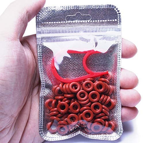 Sunzit O-Rings Clavier, 108 Pcs Keycaps Caoutchouc Joint O-Ring Commutateur Amortisseurs Sonores pour Cherry MX Claviers Amortisseurs Clé Bouchon O Ring Remplacer - Rouge