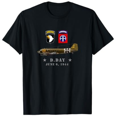 USA Paratroopers D-Day WWII Normandy 82nd 101nd Airborne T-Shirt