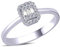 0,14 Carat Diamant Baguette Ring in 8 Karat Weißgold