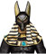 Horror-Shop Schwarz-goldene Anubis Gesichtsmaske