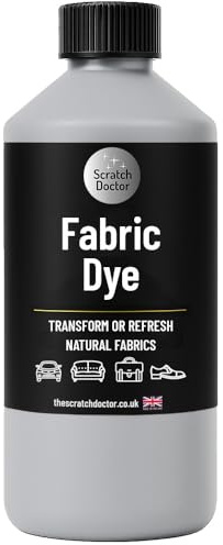 Scratch Doctor Liquid Fabric Dye Textilfarbe flüssig, einfach zu bedienende Textilfarbe für Sofas, Möbel, Kleidung, Leinwand, Schuhe, Denim und mehr, erhältlich in 23 Farben (Hellgrau, 500)