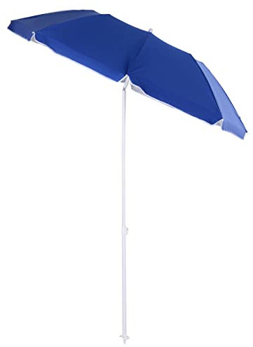 Outsunny Sombrilla de playa de aire Sombrilla reclinable octogonal Ø 160 cm tejido poliéster de alta densidad UV mástil desmontable bolsa de transporte incluida azul