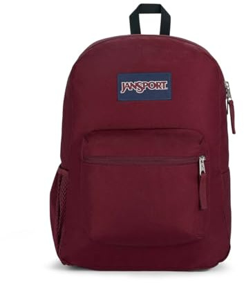 JANSPORT Cross Town Backpack - School, Travel, or Work Bookbag with Water Bottle Pocket, Russet Red