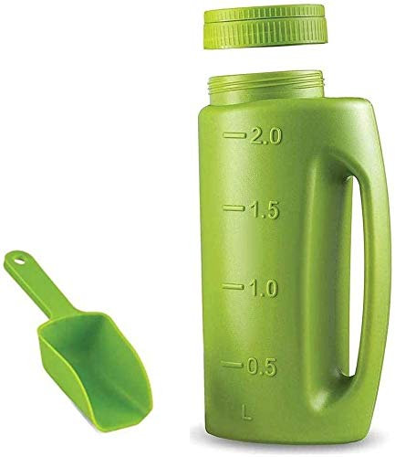 Abbcoert Handstreuer, verstellbare Öffnungsgrößen, Handstreuer Streuer Dünger Salzstreuer Grassamen Streuer Kunststoff Garten Container, Insektenabweisend und mehr strapazierfähig (grün)